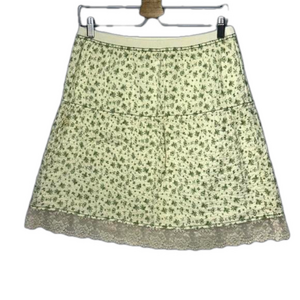Kit Cornell Floral Skirt with Lace Trim